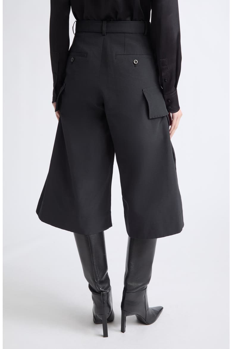 Bonding Faille Wide Leg Pants, Alternate, color, BLACK