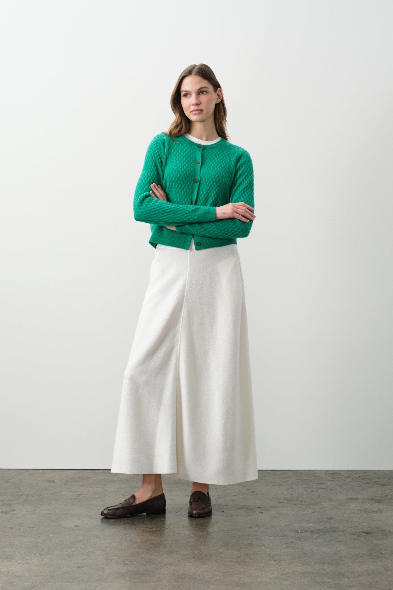 Beatrice Cashmere Cableknit Cardigan - image 3