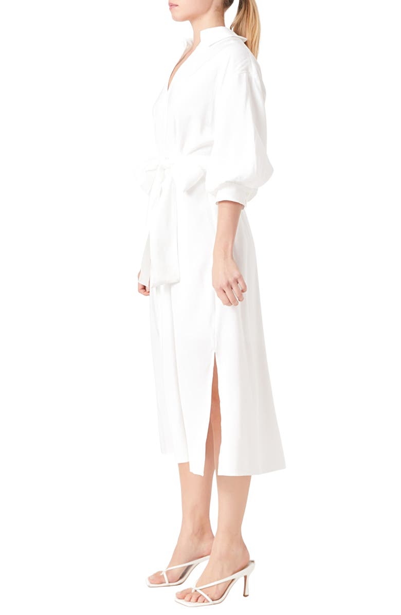 English Factory Blouson Sleeve Midi Shirtdress, Alternate, color, 