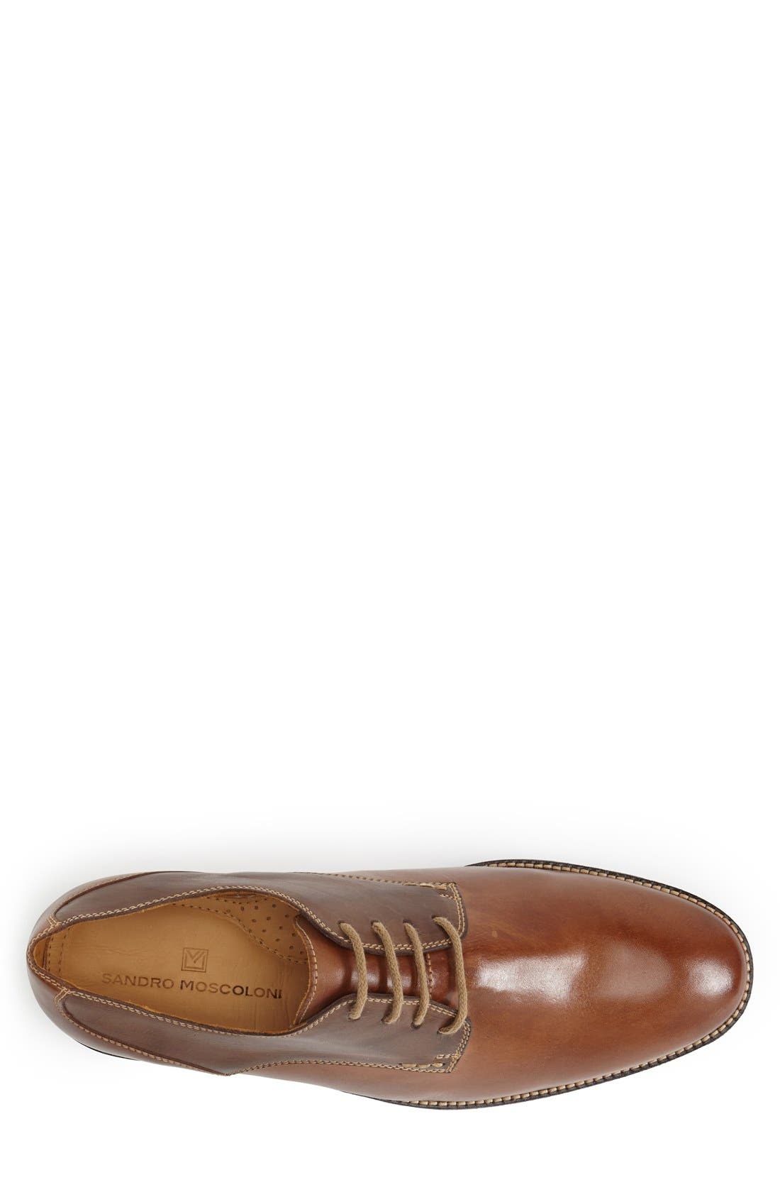 'Olsen' Plain Toe Derby, Alternate, color, BROWN