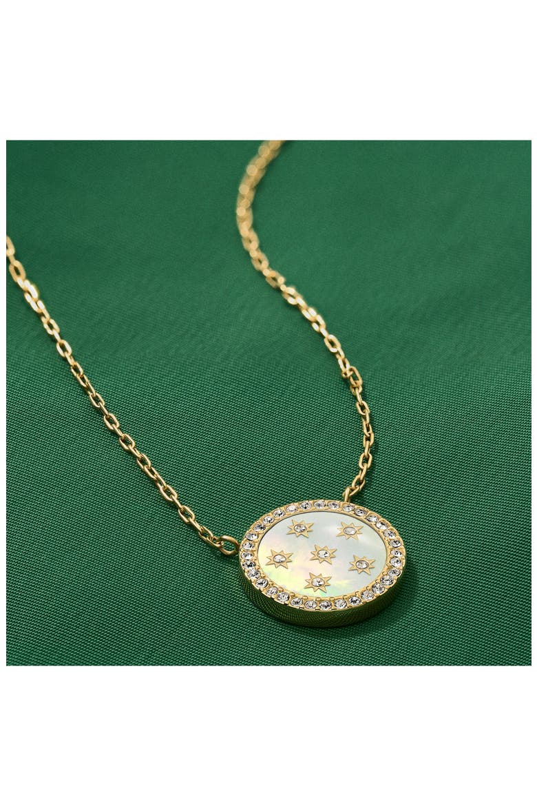 Merrit Mother of Pearl Pendant Necklace, Alternate, color, GOLD