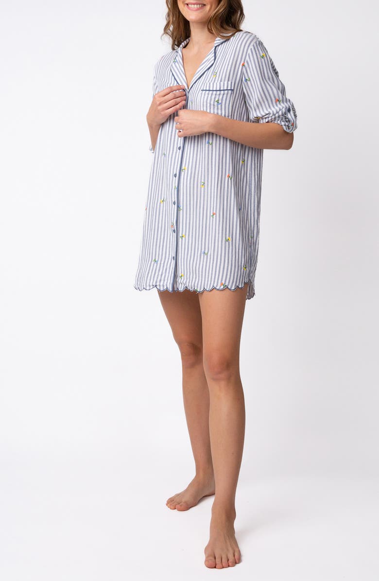 PJ Salvage Build Buttercup Long Sleeve Nightgown, Main, color, 