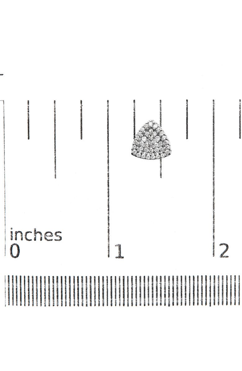 Haus of Brilliance 14K White Gold 1/2 Ct Trillion Shaped Diamond Stud Earrings, Alternate, color, White