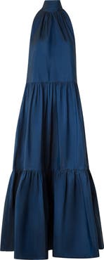 Akris punto Sleeveless Techno Taffeta Tiered Dress
