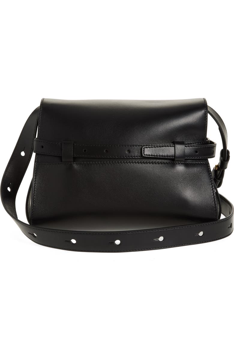 Moschino Small Tie Me Leather Shoulder Bag, Alternate, color,