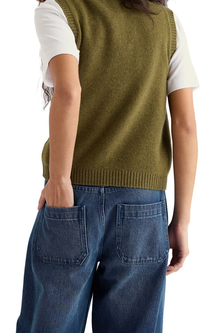East View Merino Wool Blend Sweater Vest, Alternate, color, SEAGRASS