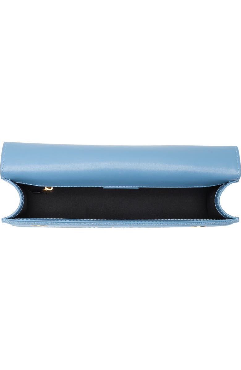 Off-White East/West Jitney Top Handle Denim Satchel, Alternate, color, Light Blue