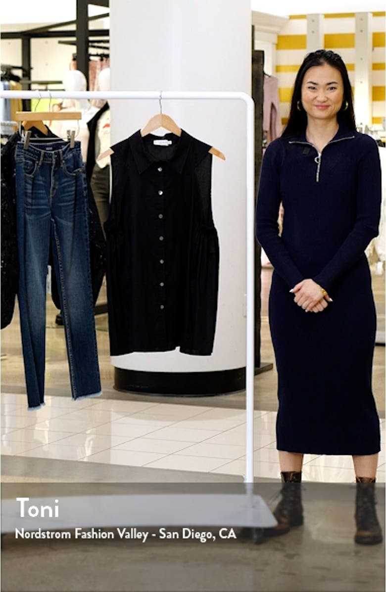 Ziva Sleeveless Button-Up Shirt, sales video thumbnail