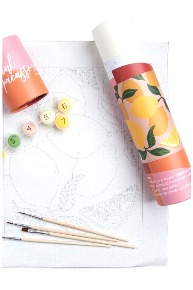 Be Zesty Paint by Numbers Kit, Alternate, color, Yellow / Pink