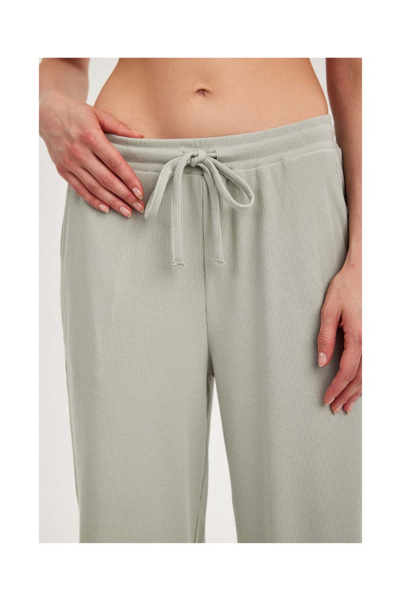 Summer Lounge Ribbed Wide Leg Pant, Alternate, color, Mint