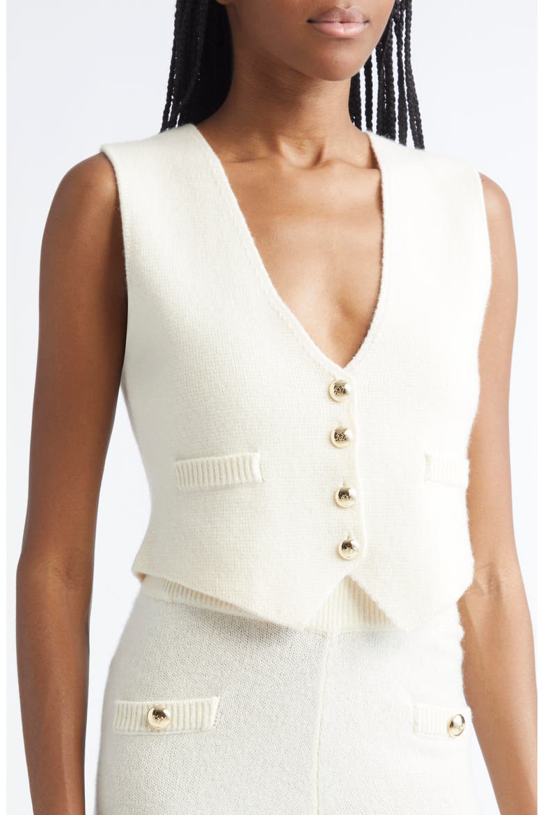 Mykah Cashmere Sweater Vest, Alternate, color, IVORY