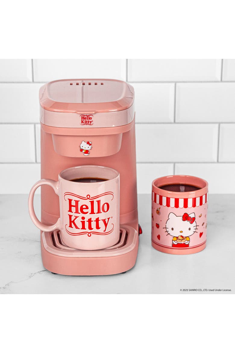 Hello Kitty Single Cup Coffee Maker Gift Set with 2 Mugs, Alternate, color, None