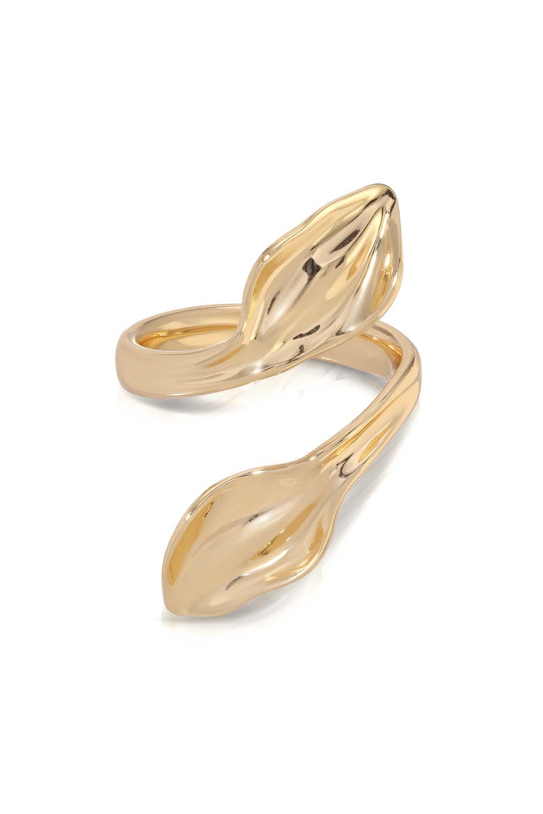 Twisted Petal Wrap Ring, Alternate, color, GOLD