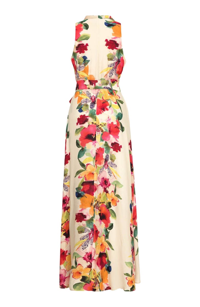 THEO The Label Theia Orchid Print Maxi Therese Dress, Alternate, color, 