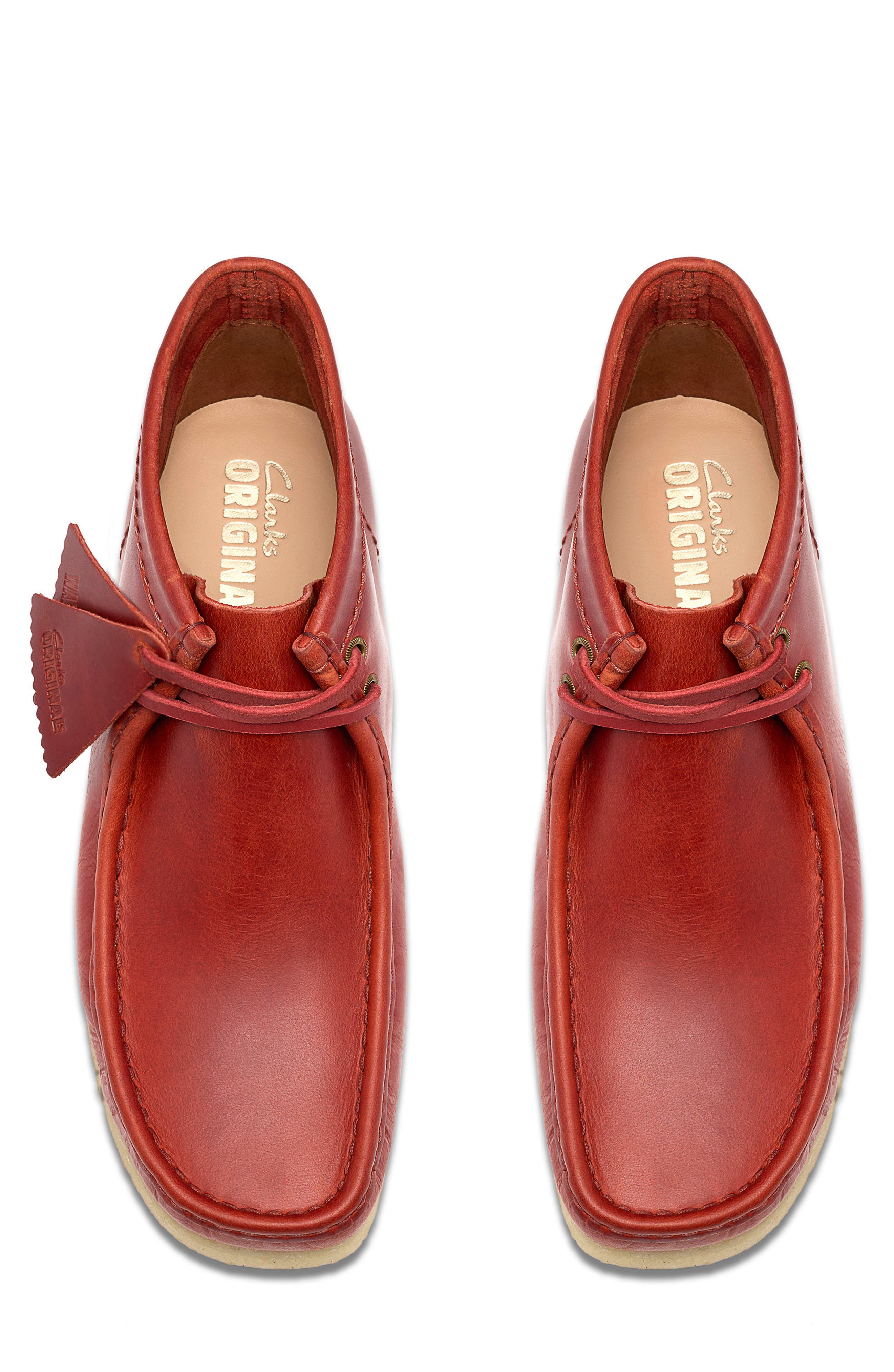 Wallabee Boot, Alternate, color, BRICK RED