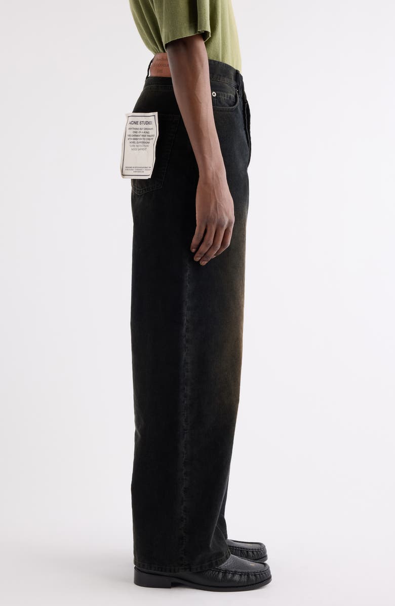 Acne Studios 1981 Straight Leg Organic Cotton Corduroy Pants, Alternate, color, Black