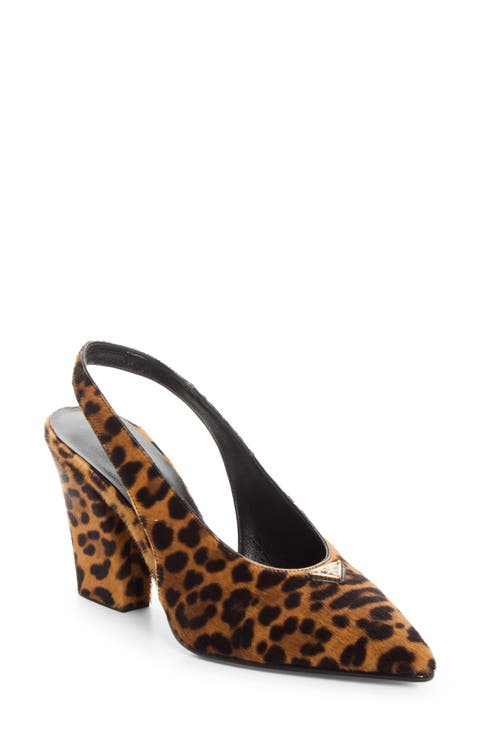 Leopard Print Slingback Pump