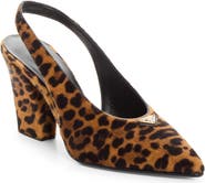 Prada Leopard Print Slingback Pump