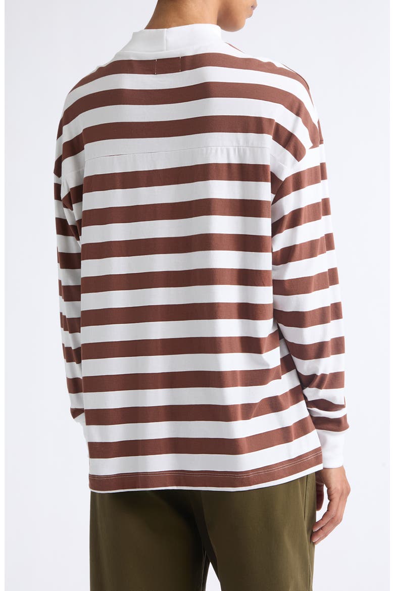 The Hockey Striped Cotton Tee, Alternate, color, BROWN RUGBY STRIPE