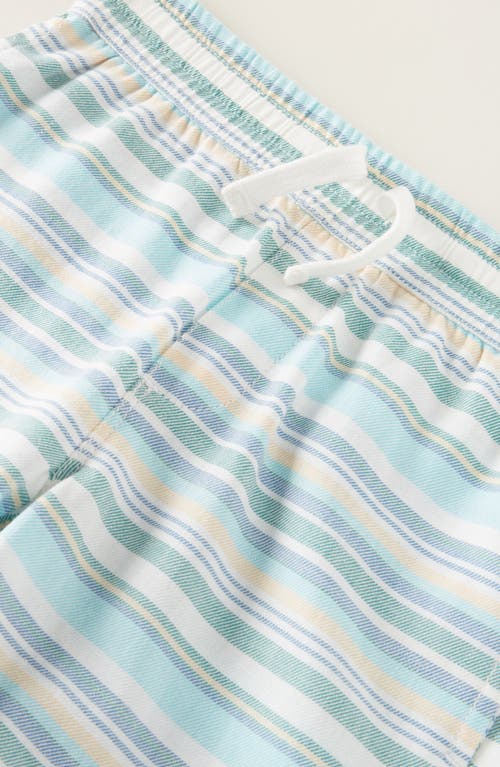 Tucker + Tate Kids' Stripe Cotton Twill Drawstring Shorts In White Amalfi Stripe