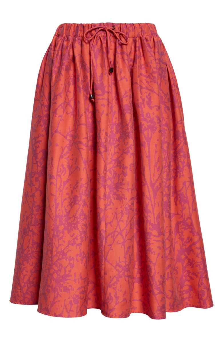 Max Mara Berlina Jacquard Cotton & Silk Midi Skirt, Alternate, color,