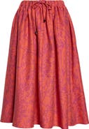 Max Mara Berlina Jacquard Cotton & Silk Midi Skirt