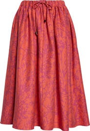 Max Mara Berlina Jacquard Cotton & Silk Midi Skirt