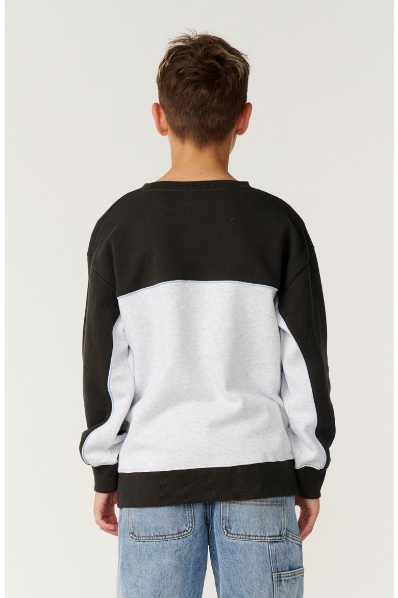 Kids' Rip-Tuals Crewneck Sweatshirt, Alternate, color, WASHED BLACK