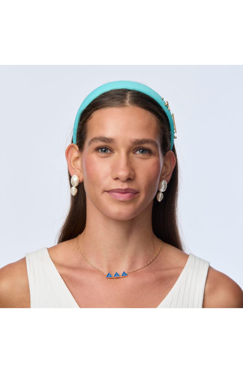 Lele Sadoughi Delta Delta Delta Charlotte Headband, Alternate, color, Bright Blue 400