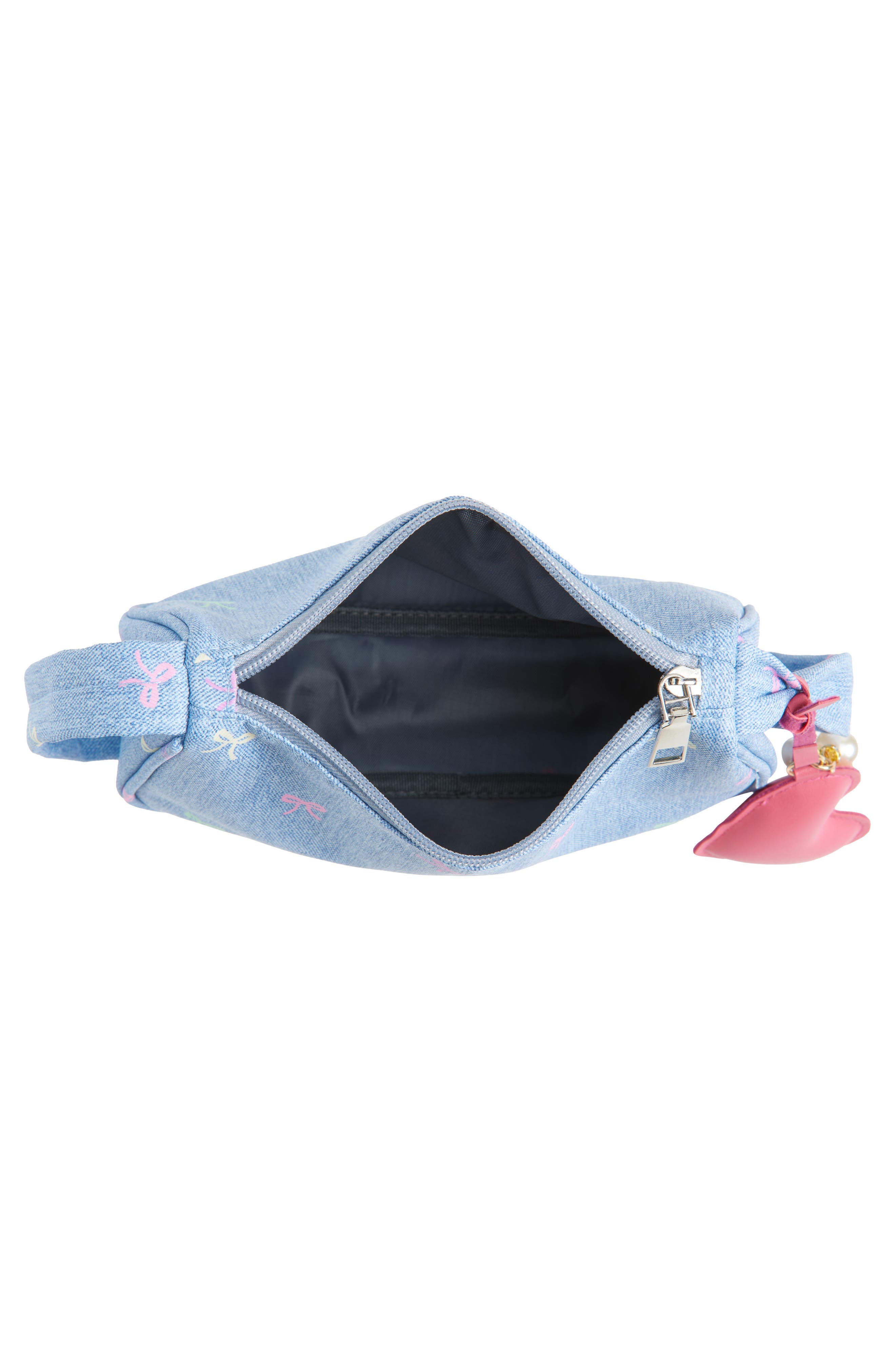 Kids' Denim Bow Shoulder Bag, Alternate, color, MULTI BOW BLUE DENIM