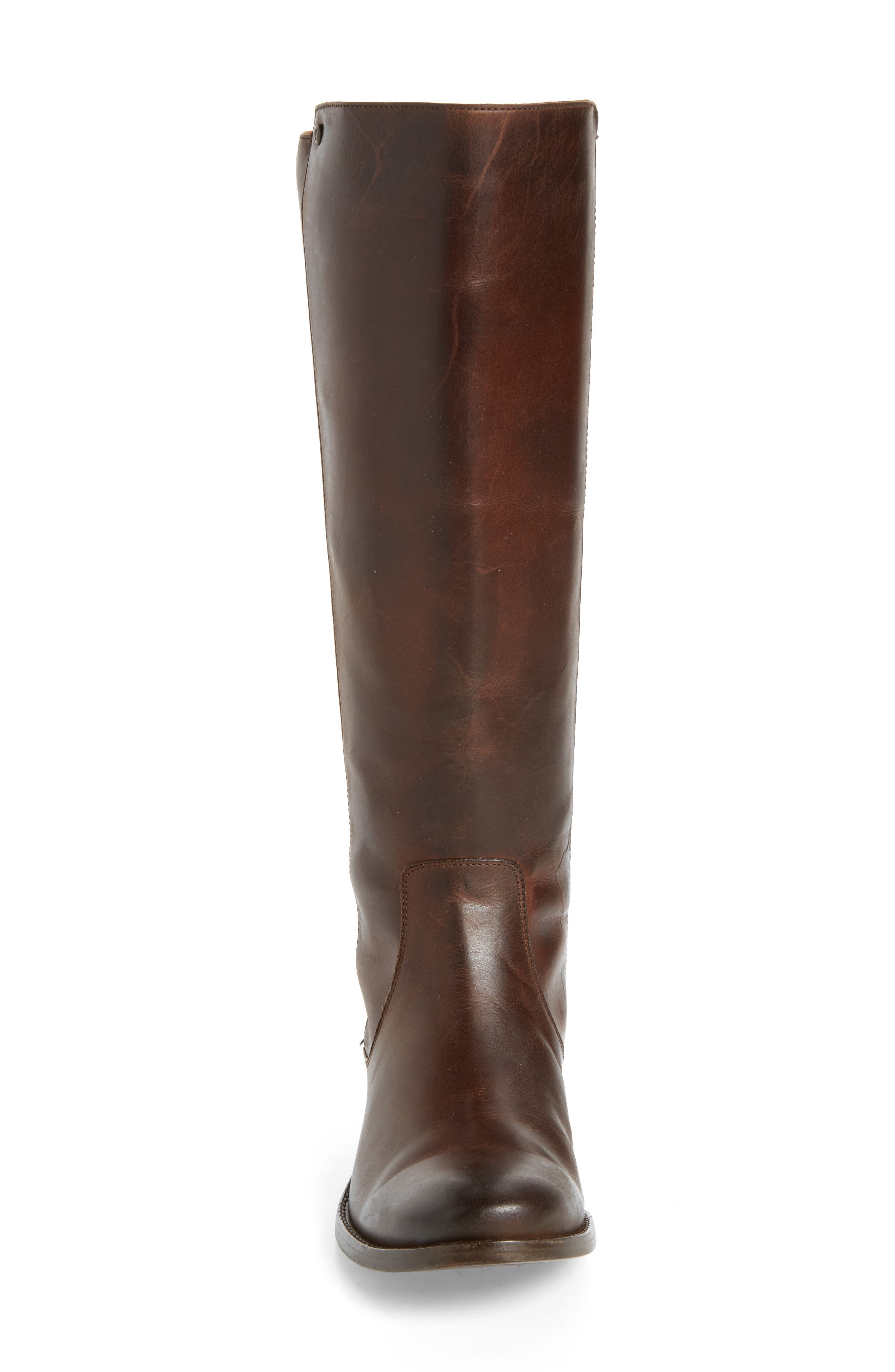 Melissa Stud Knee High Boot, Alternate, color, CHOCOLATE LEATHER
