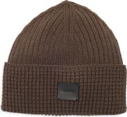 AllSaints Logo Patch Cuffed Beanie