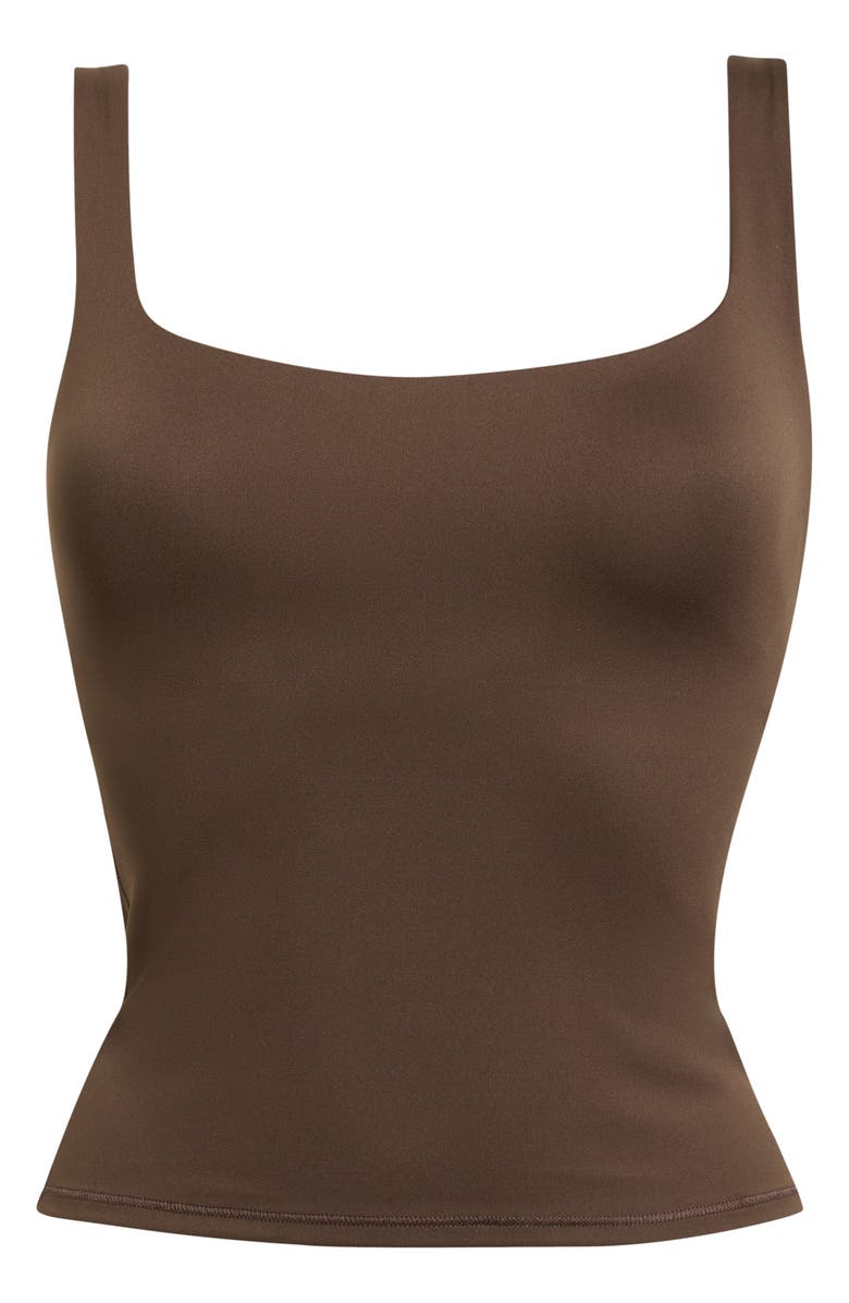 NikeSKIMS Matte Square Neck Tank, Alternate, color, Nskm Dark Sepia