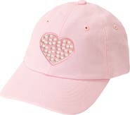 Sweet Wink Pearl Heart Patch Baseball Hat