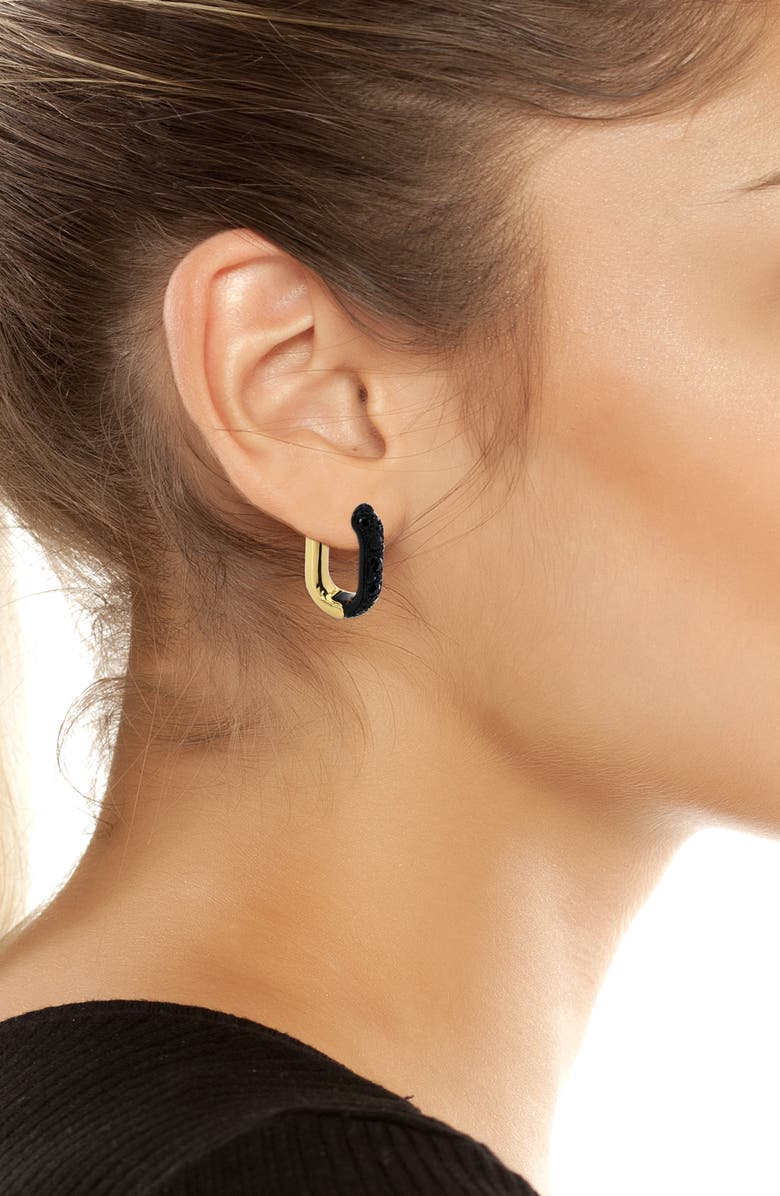 Kurt Geiger London Crystal Pavé Oval Hoop Earrings, Alternate, color, 