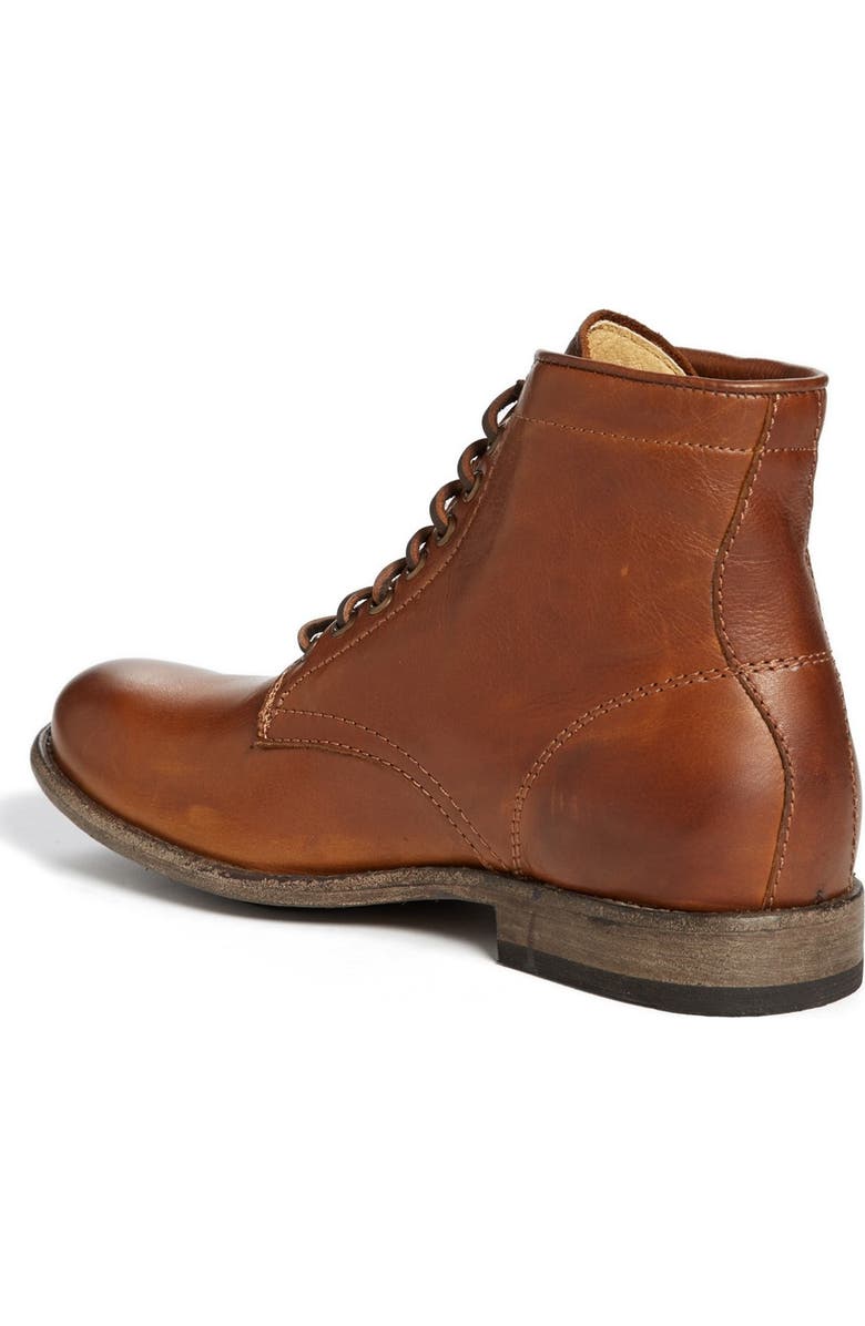 Frye Tyler Plain Toe Boot, Alternate, color, Cognac