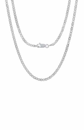 HMY JEWELRY Sterling Silver Mariner Chain Necklace
