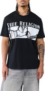 True Religion Checkered Buddha Cotton Graphic T-Shirt