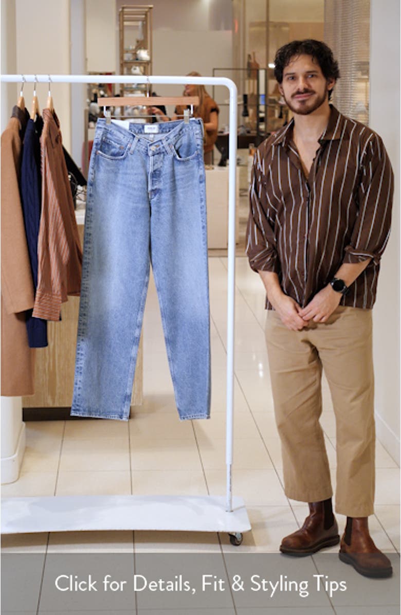 V-Waist Baggy Straight Leg Jeans, sales video thumbnail