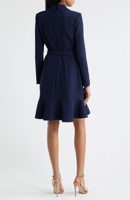 Eliza J Long Sleeve Belted Blazer Dress