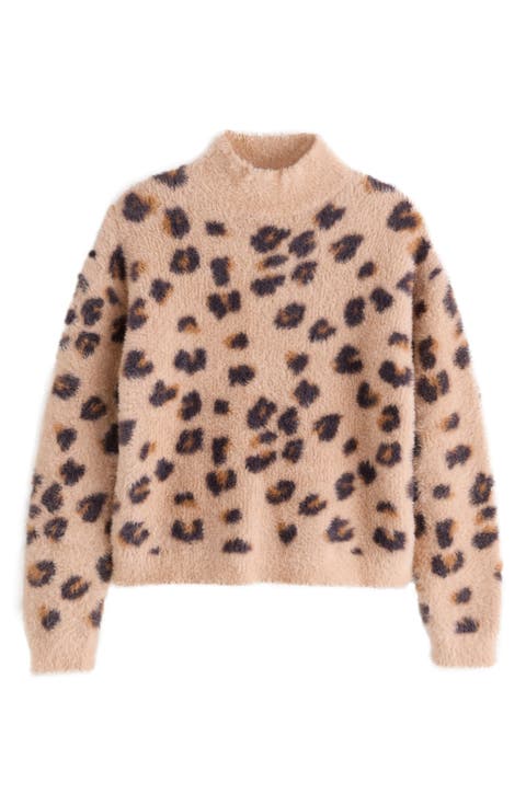 Kids' Leopard Print Knit Sweater (Big Kid)