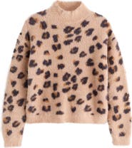NEXT Kids' Leopard Print Knit Sweater