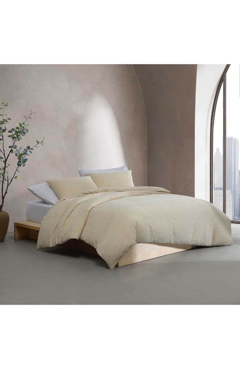 Calvin Klein Branching Leaves Duvet Cover & Sham Set, Alternate, color, Cream