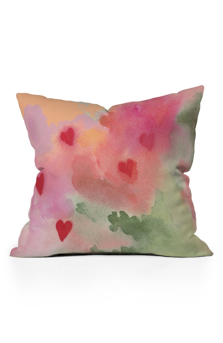 Deny Designs All My Loving Throw Pillow, Main, color, Pink