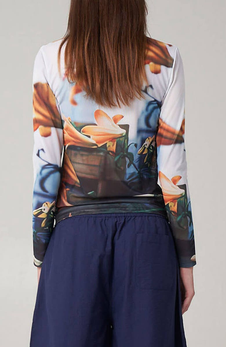 Find Me Now Paulie Mock Neck Top, Alternate, color, Tiger Lilies