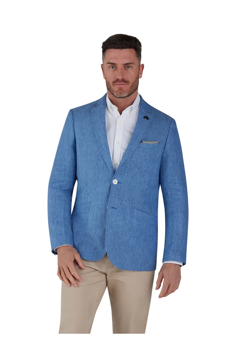 Raging Bull Linen Blazer, Main, color, Mid Blue
