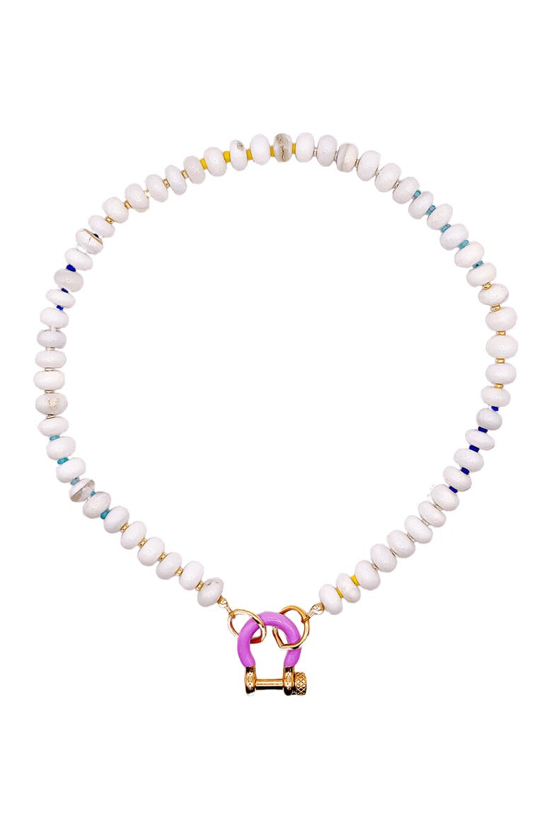 Poppi Gender Inclusive Opal Necklace, Main, color, Ivory