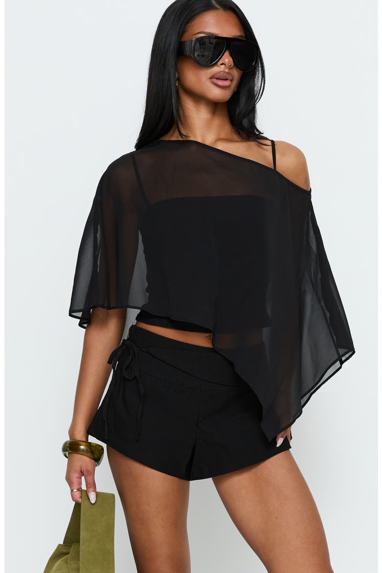 Senzo Wrap Shorts, Alternate, color, BLACK