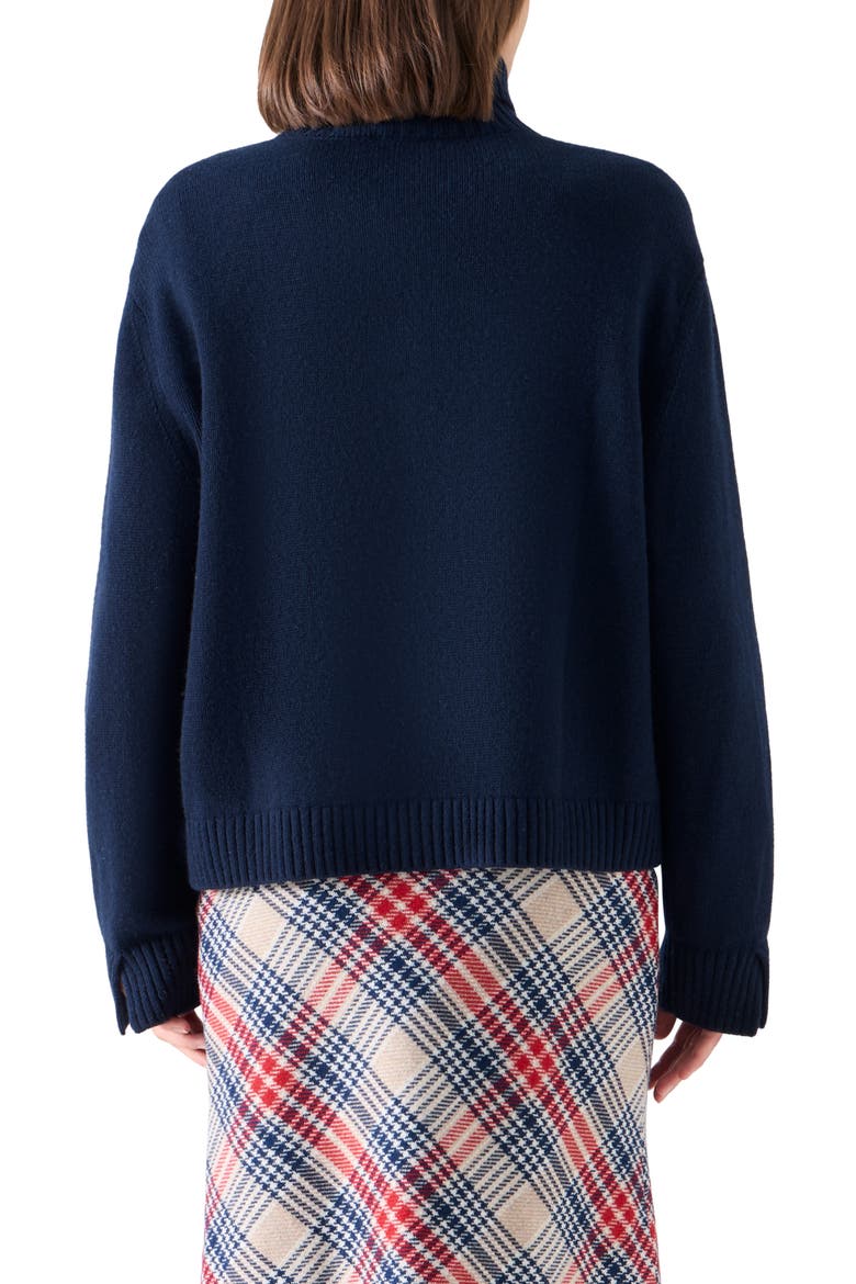 Chunky Knit Polo Sweater, Alternate, color, NAVY