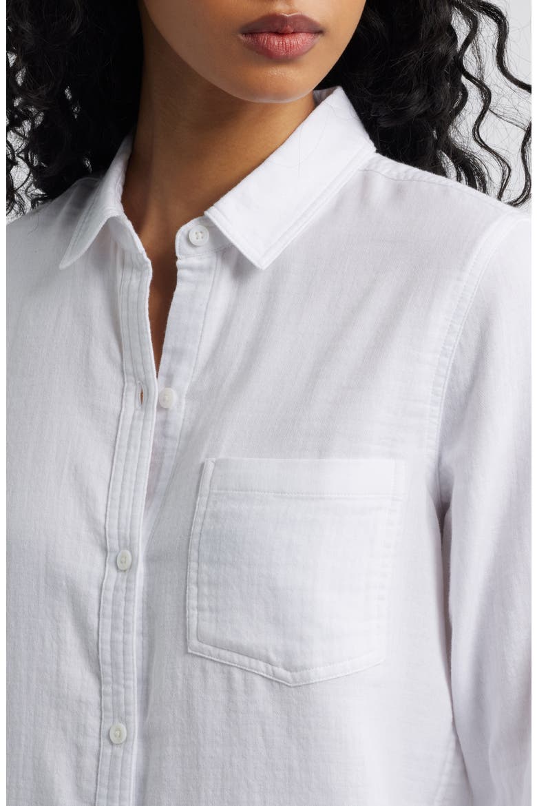 Freeman Cotton Button-Up Shirt, Alternate, color, WHITE